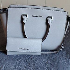 Michael Kors Selma Satchel and Matching Wallet